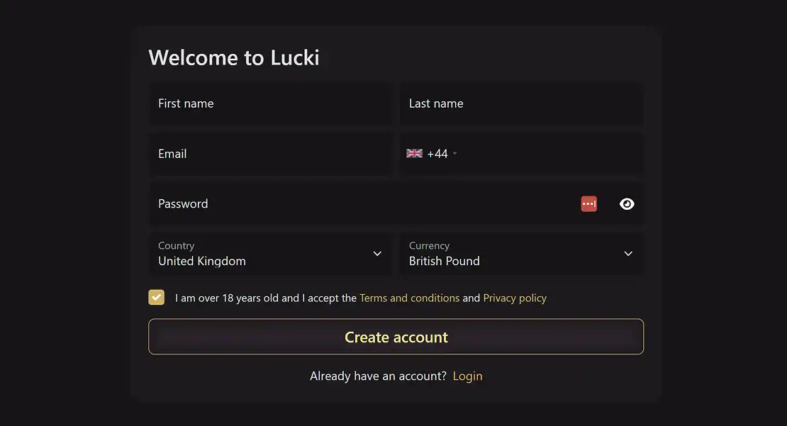Lucki casino login
